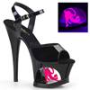Pleaser - MOON708FLM Sandale à bride à la cheville, Pole dance chaussures - Chaussures de pole dance - Noir/Multicolore Product image
